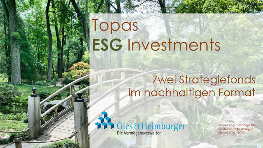 TOPAS ESG Investments- Zwei Strategiefonds im nachhaltigen Format